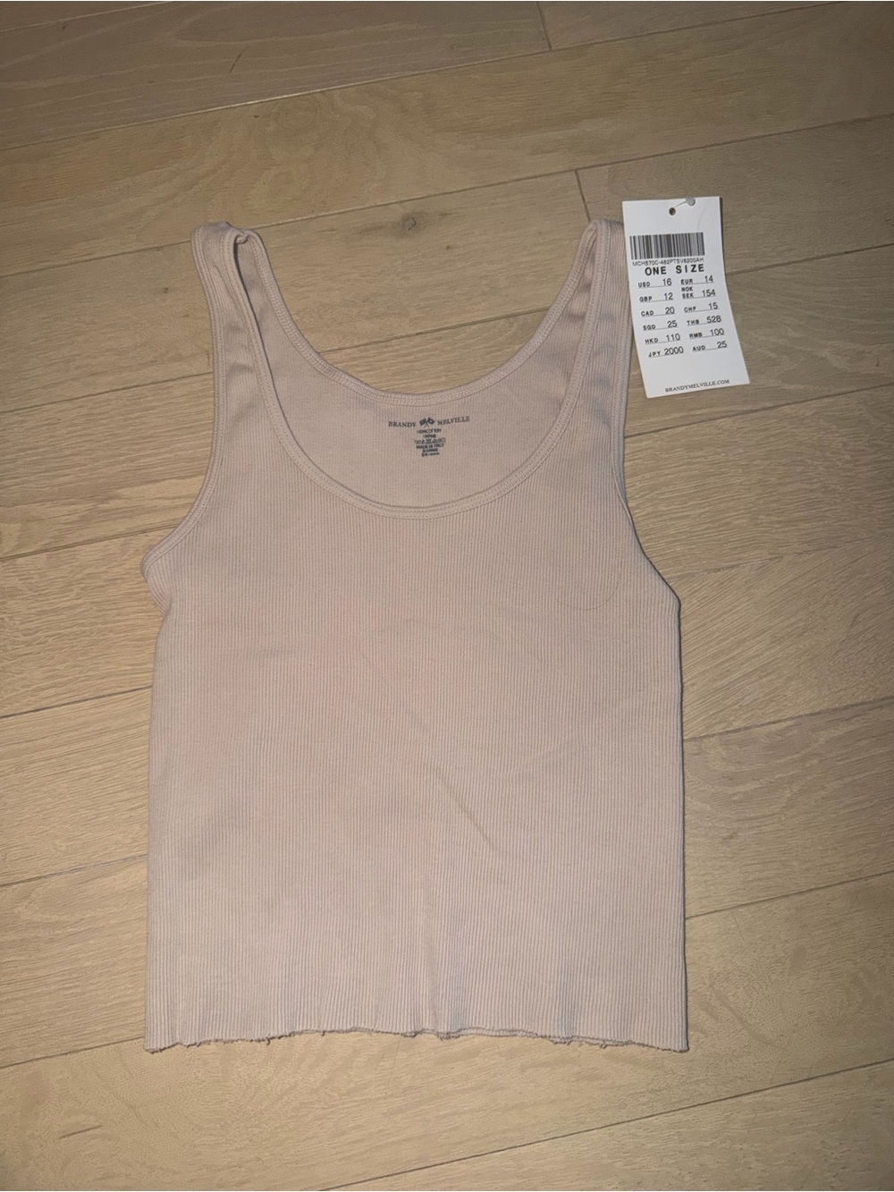 NWT Brandy Melville Beige Tank Top